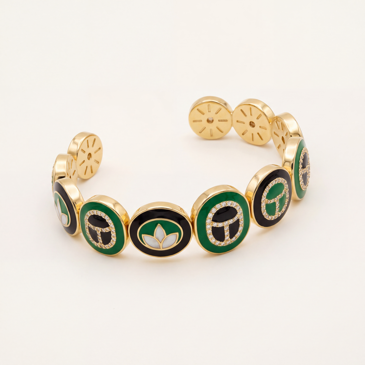 The Green River Scarab Bracelet flatlay