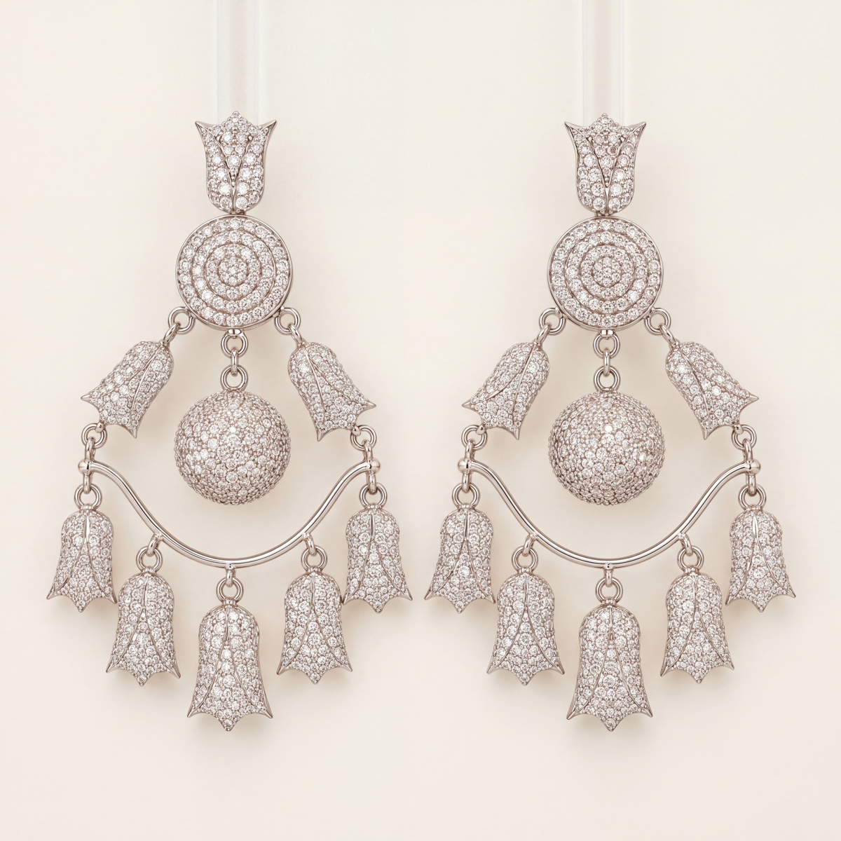 Celestial Veil Earrings flatlay