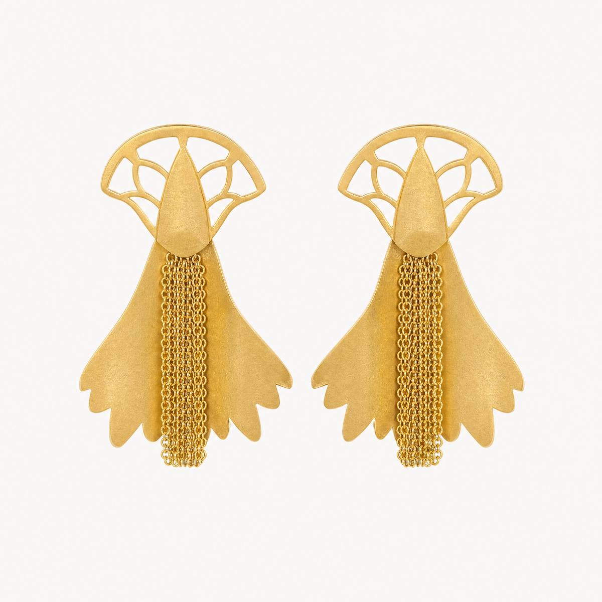 The Lotus Lantern Earrings flatlay